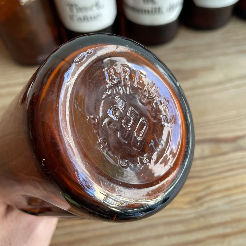 アンバーガラスの薬瓶 | antiques miyawaki modern