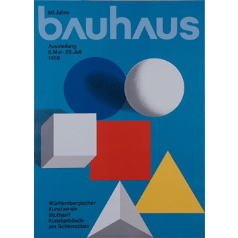 バウハウスの50年展」bauhaus 50 jahre Poster 1968 | ant