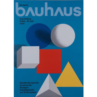 バウハウスの50年展」bauhaus 50 jahre Poster 1968 | ant
