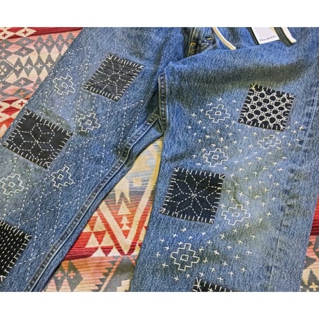 Nasngwam. 『SASHIKO EASY DENIM PANTS（Lサイズ）』