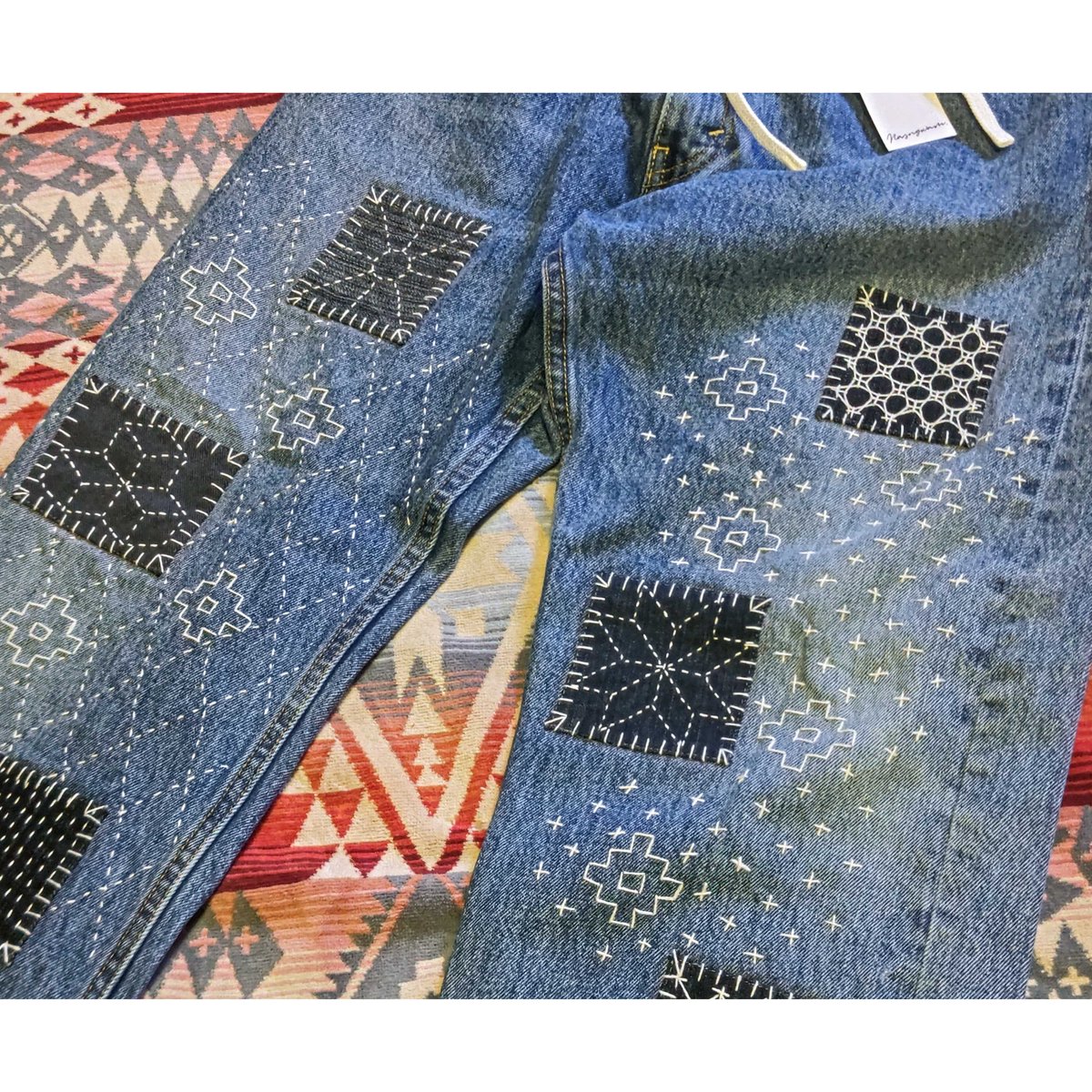 Nasngwam. 『SASHIKO EASY DENIM PANTS（Lサイズ）』 | S 