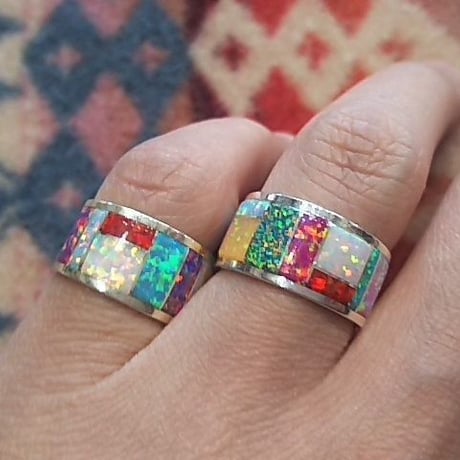 ZUNI 『LAME INLAY RING（WIDE） 21号』
