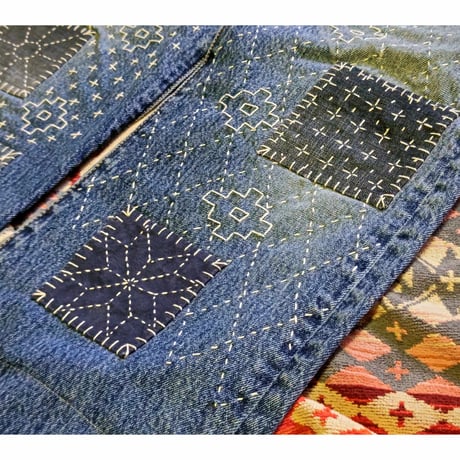 Nasngwam. 『SASHIKO EAZY DENIM PANTS（Mサイズ）』