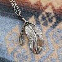 NAVAJO 『DOUBLE FEATHER NECKLACE（J.Mace）』