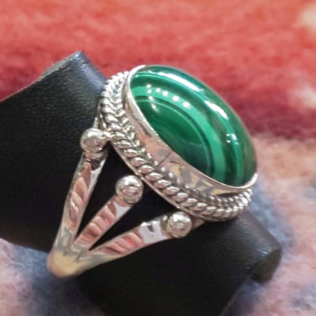 NAVAJO 『MALACHITE（孔雀石） RING 12号』