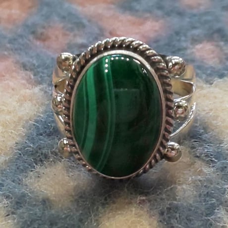 NAVAJO 『MALACHITE（孔雀石） RING 12号』