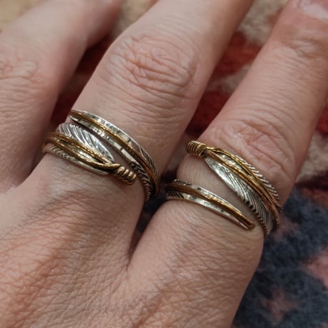NAVAJO 『12KGF FEATHER RING（T. Mace） 19号』