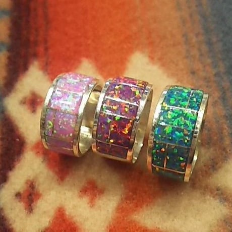 ZUNI 『LAME INLAY RING（WIDE） 21号』