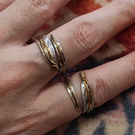 NAVAJO 『12KGF FEATHER RING（T. Mace） 19号』