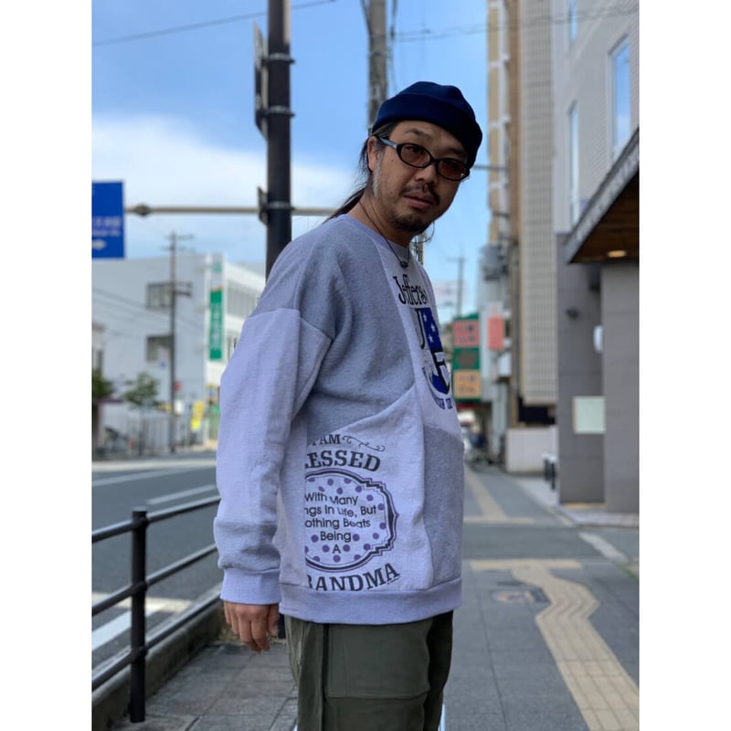 REVIVAL GNU SWEAT GRAY（Lサイズ） LOOPWHEELER Crewneck Sweatshirts - Premium Japanese Quality