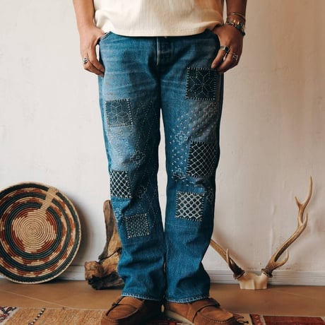 Nasngwam. 『SASHIKO EASY DENIM PANTS（Lサイズ）』