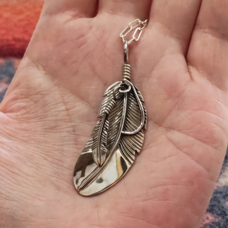 NAVAJO 『DOUBLE FEATHER NECKLACE（J.Mace）』