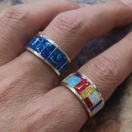 ZUNI 『LAME INLAY RING（WIDE） 21号』