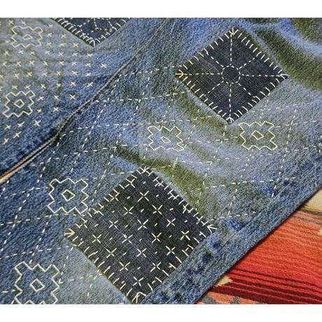 Nasngwam. 『SASHIKO EAZY DENIM PANTS（Mサイズ）』