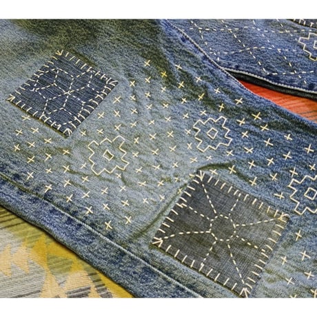 Nasngwam. 『SASHIKO EAZY DENIM PANTS（Mサイズ）』