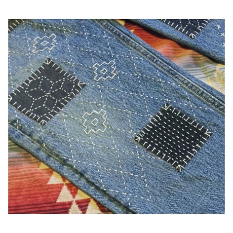 Nasngwam. 『SASHIKO EASY DENIM PANTS（Lサイズ）』