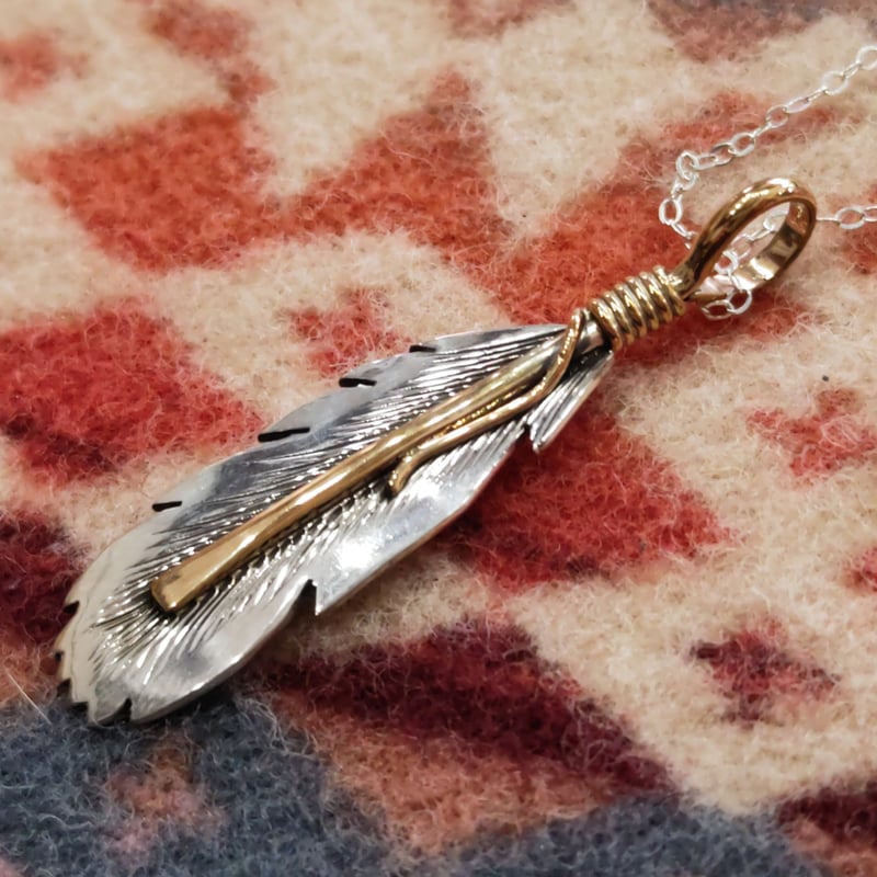 NAVAJO H.MACE 12KGF 羽 NAVAJO 『12KGF FEATHER NECKLACE（T. Mace）』 | S K