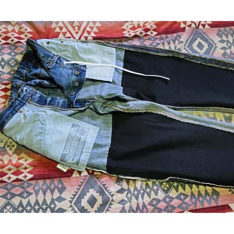 Nasngwam. 『SASHIKO EAZY DENIM PANTS（Mサイズ）』