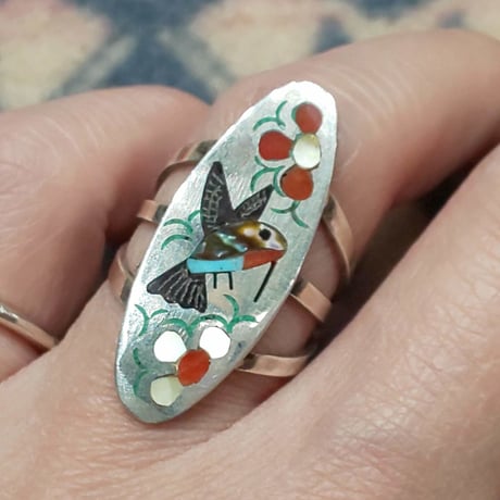ZUNI 『INLAY RING（HUMMING BIRD） （S&E Guardian）』