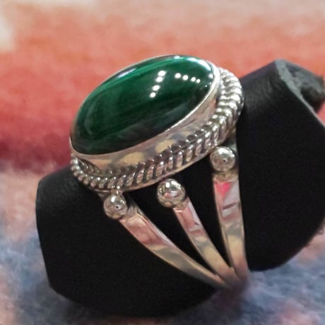 NAVAJO 『MALACHITE（孔雀石） RING 12号』