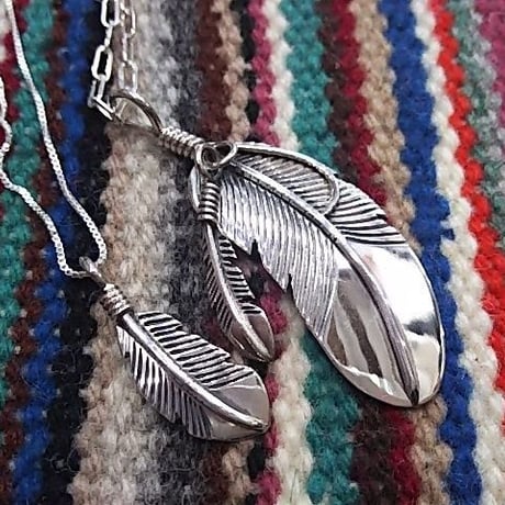 NAVAJO 『DOUBLE FEATHER NECKLACE（J.Mace）』