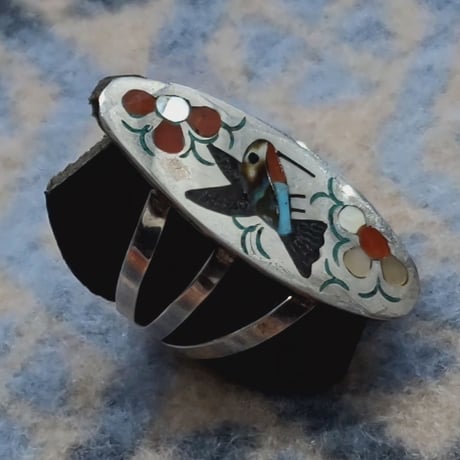 ZUNI 『INLAY RING（HUMMING BIRD） （S&E Guardian）』