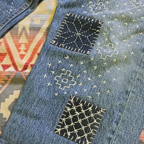 Nasngwam. 『SASHIKO EASY DENIM PANTS（Lサイズ）』