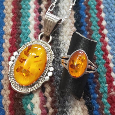 NAVAJO 『AMBER（琥珀） RING 9号』