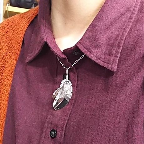 NAVAJO 『DOUBLE FEATHER NECKLACE（J.Mace）』