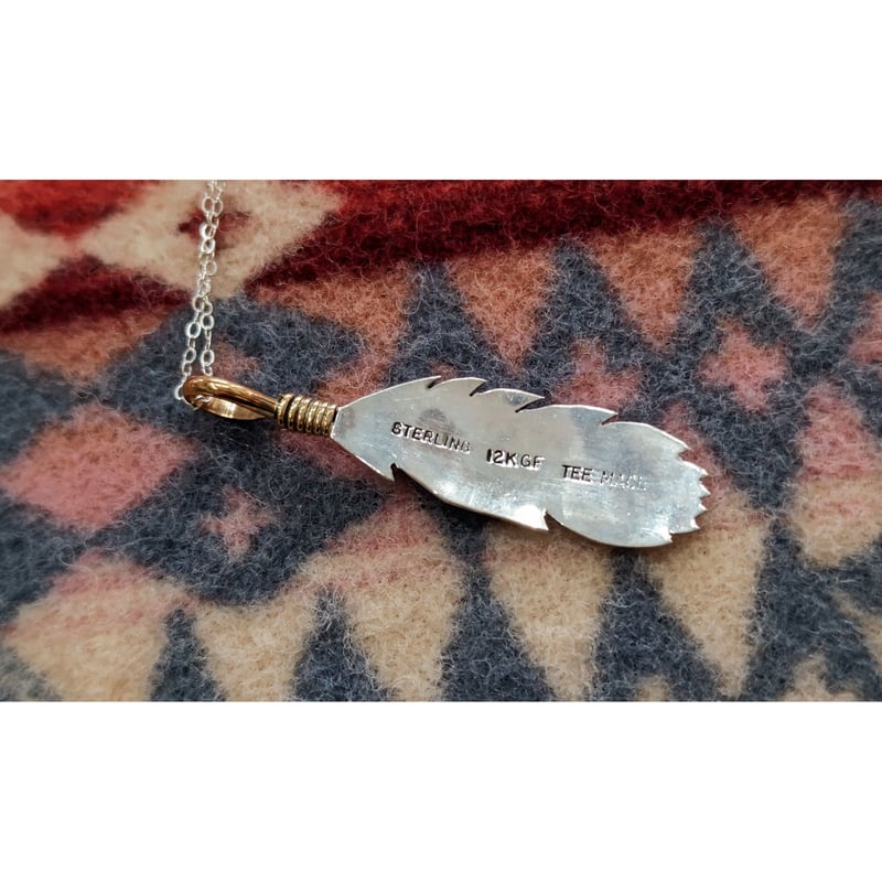 NAVAJO 『12KGF FEATHER NECKLACE(T. Mace)』 | S K NAVAJO 『12KGF FEATHER NECKLACE(T. Mace)』 | S K
