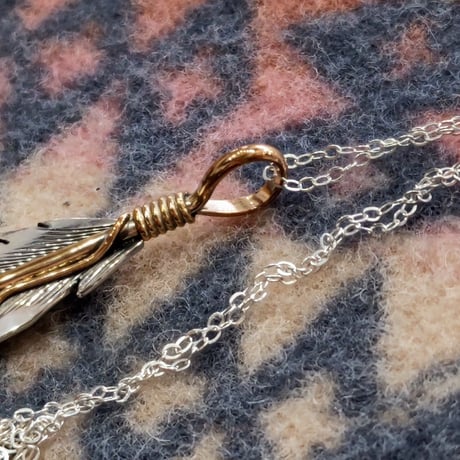 NAVAJO 『12KGF FEATHER NECKLACE（T. Mace）』