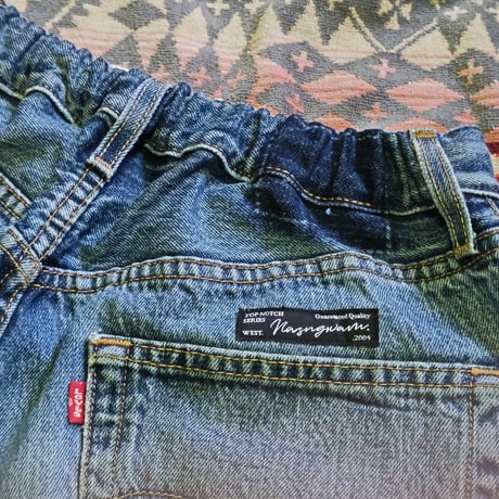 Nasngwam. 『SASHIKO EAZY DENIM PANTS（Mサイズ）』