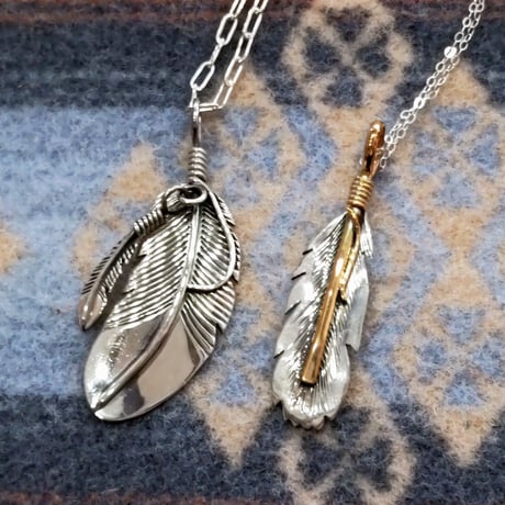 NAVAJO 『DOUBLE FEATHER NECKLACE（J.Mace）』