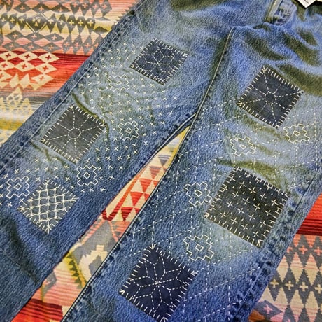 Nasngwam. 『SASHIKO EAZY DENIM PANTS（Mサイズ）』