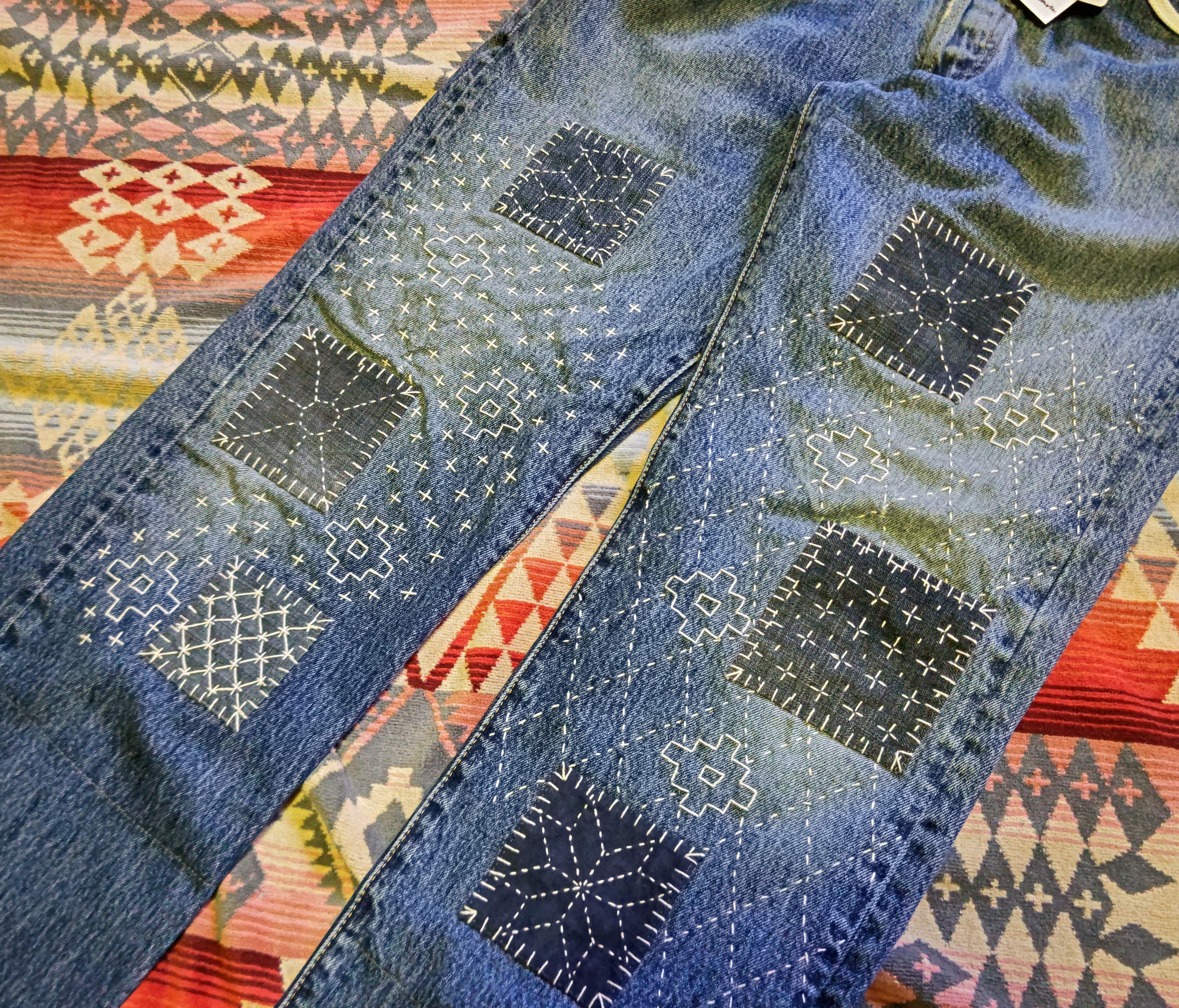 Nasngwam. 『SASHIKO EAZY DENIM PANTS（Mサイズ）』 | S 