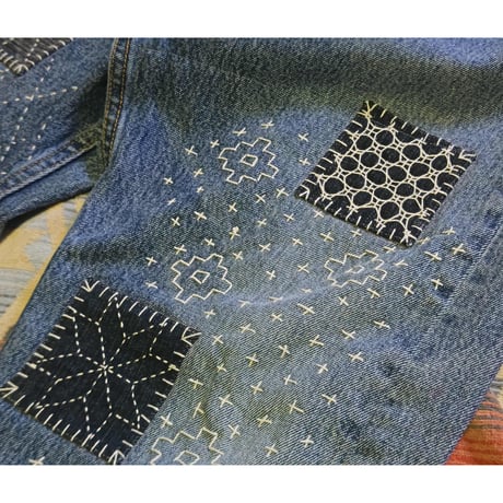 Nasngwam. 『SASHIKO EASY DENIM PANTS（Lサイズ）』