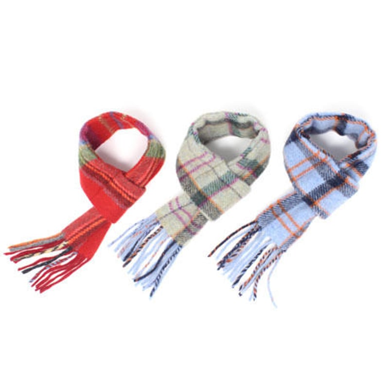 犬のチェック柄マフラー・Mサイズ | INUTO