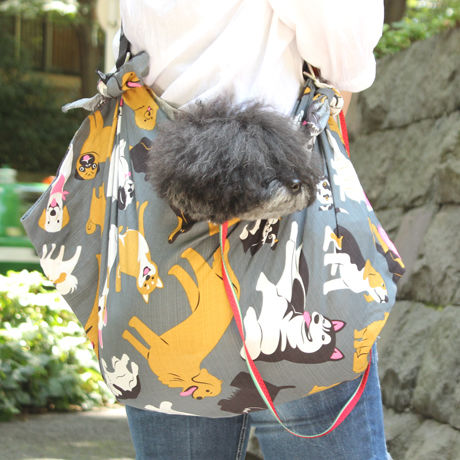 ハニチェリ　パネル　わんこさん柄 hanelca 犬柄の風呂敷 BOW! | INUTO