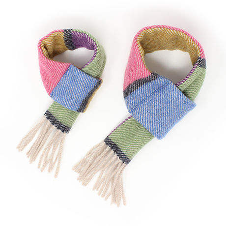 ワンアパ / mohair mulch border muffler ワンアパ / mohair mulch border muffler ワンアパ / mohair