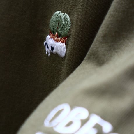 humanity×MENOSYAMA 【poorpatch T-shirt】OBESAHEAD (シティグリーン) 予約販売