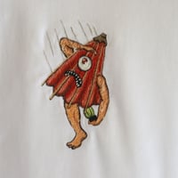 humanity×MENOSYAMA 【poorpatch T-shirt】long T-shirt / 唐傘小僧 (ホワイト) 予約販売