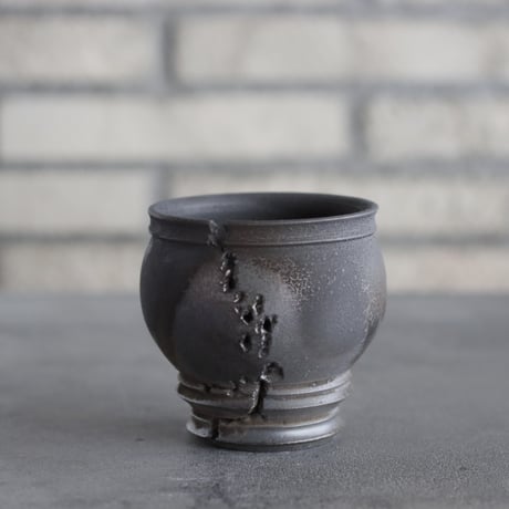 takero pot / mushikui / 炭化焼成 (2.5号)  no.531-104