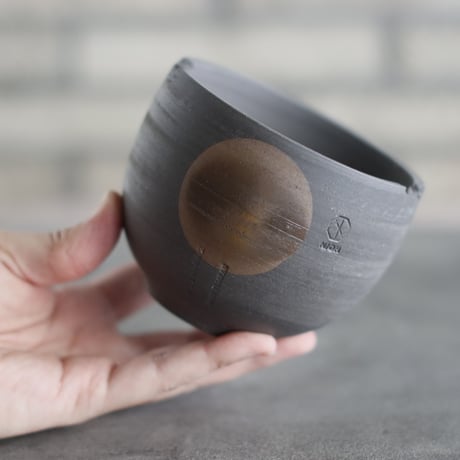 N/OH / コロ鉢 / rich black + Moon / SS (3.5号)   no.503-375