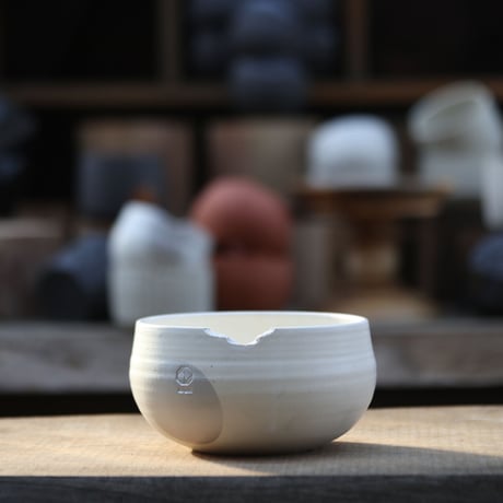 N/OH コロ鉢 / SS / White + silver moon  no.1211/65