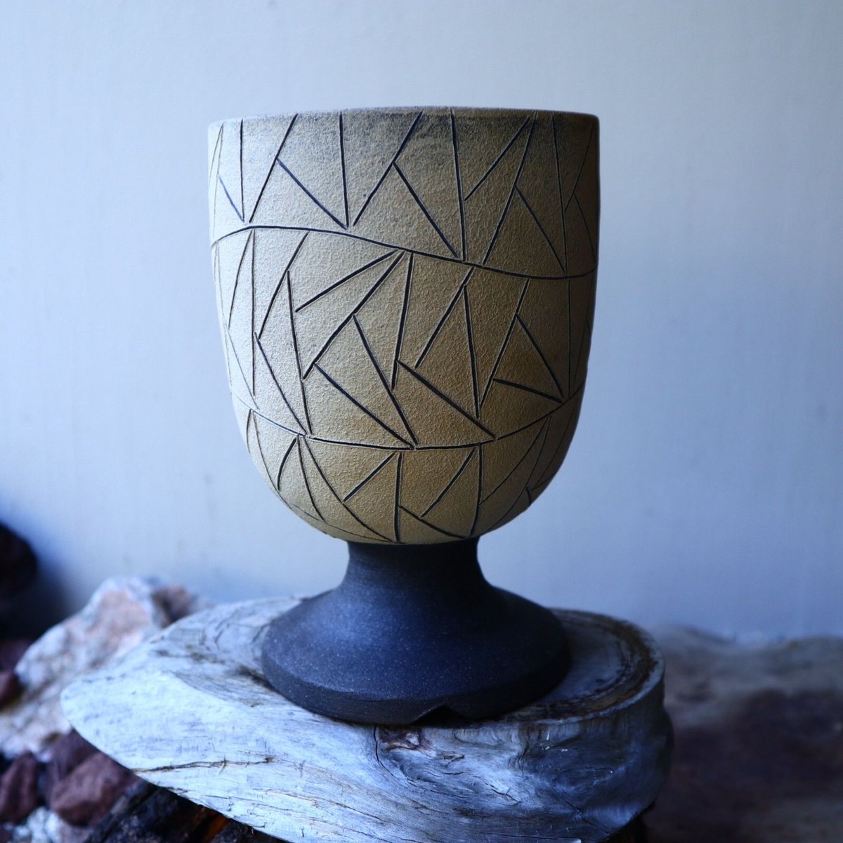 menosyama 欠けなし 約15cm × 約13cm A×T】by MENOSYAMA〝IZA〟W/B Line L | 芽の巣山