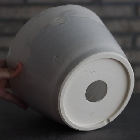 N/OH / コロ鉢-Strokes / White × White / XL (8.5号)  no.426-37