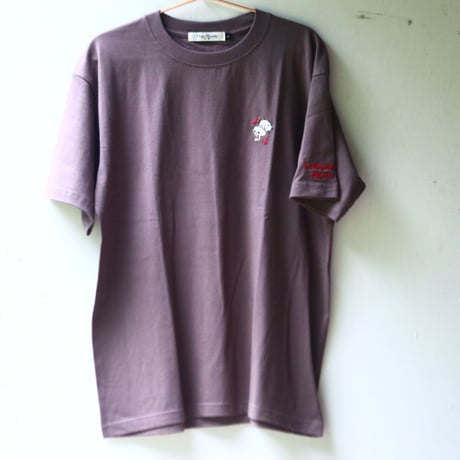 humanity×MENOSYAMA 【poorpatch T-shirt】CINEREAHEAD (チャコール) 予約販売