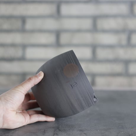 N/OH / コロ鉢 / rich black + Moon / S (4.5号)   no.426-157