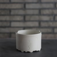 N/OH / コロ鉢-Strokes / White × White / SS (3.5号)