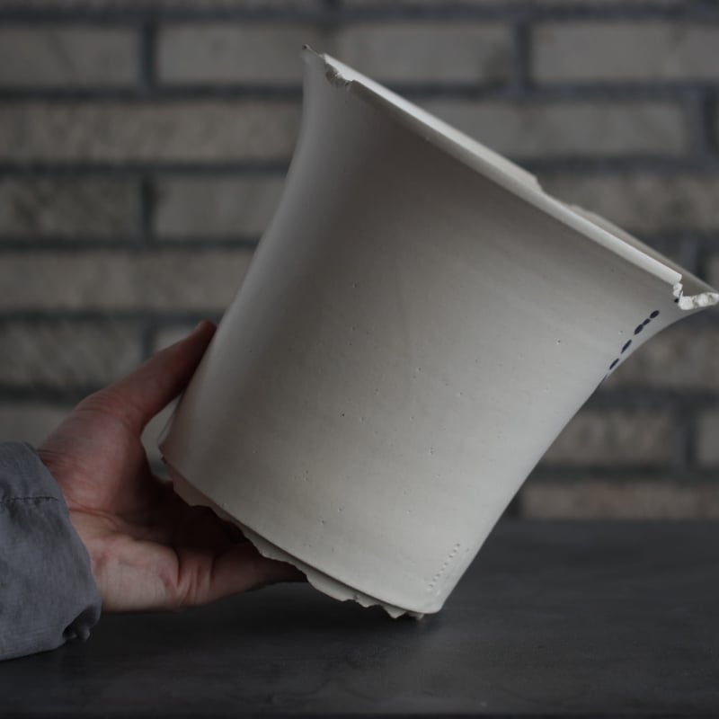 N/OH / ラン鉢 / dripping / W.呉 / L (7号) no.215-19